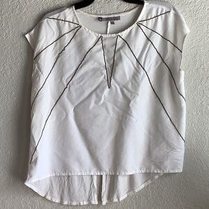 Jennifer Lopez Asymmetrical White Boxy Blouse